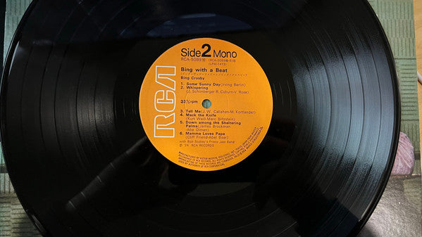 Bing Crosby - Bing With A Beat (Vinyl, LP, Mono) Very Good Plus (VG+) / Good Plus (G+)