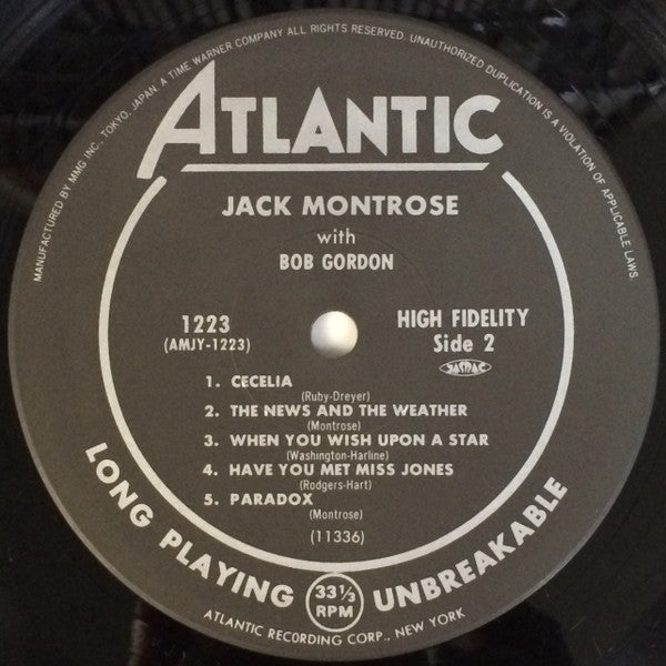 Jack Montrose - Arranged/Played/Composed (Vinyl, LP, Album, Mono) Very Good Plus (VG+) / Near Mint (NM or M-)