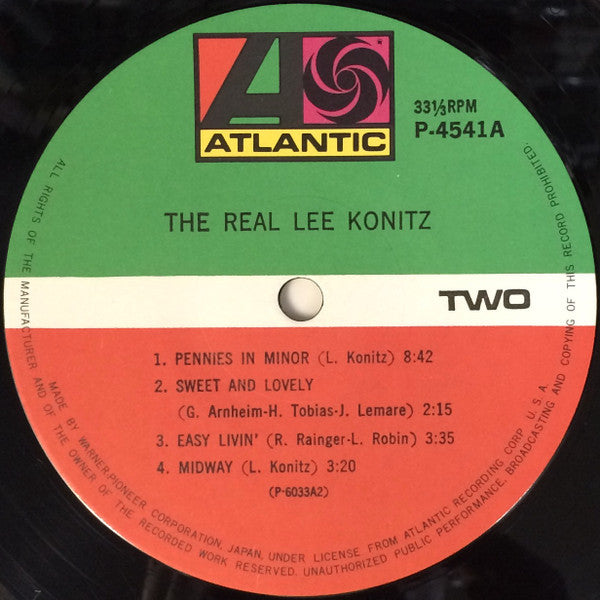 Lee Konitz - The Real Lee Konitz (Vinyl, LP, Album, Reissue, Mono) Very Good Plus (VG+) / Very Good Plus (VG+)