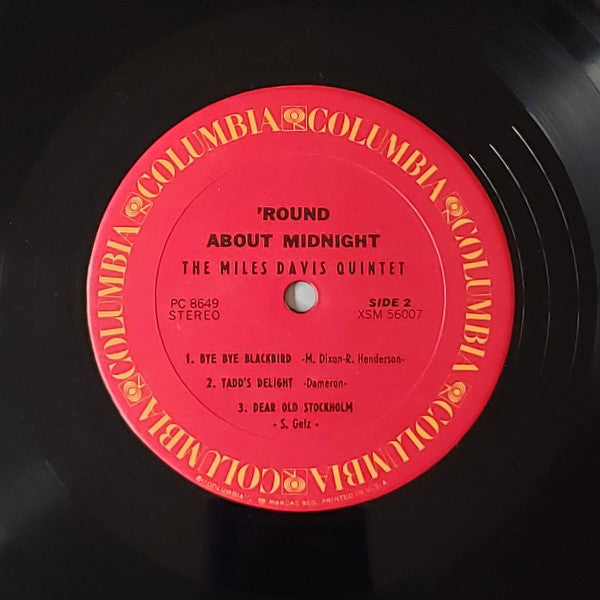 Miles Davis - 'Round About Midnight (Vinyl, LP, Album, Stereo, Reissue) Very Good Plus (VG+) / Very Good (VG)