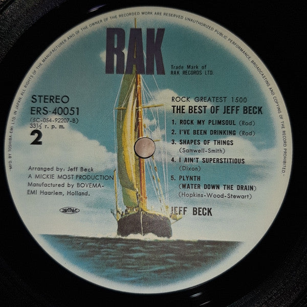 Jeff Beck - The Best Of Jeff Beck (Vinyl, LP, Compilation) Very Good Plus (VG+) / Very Good Plus (VG+)