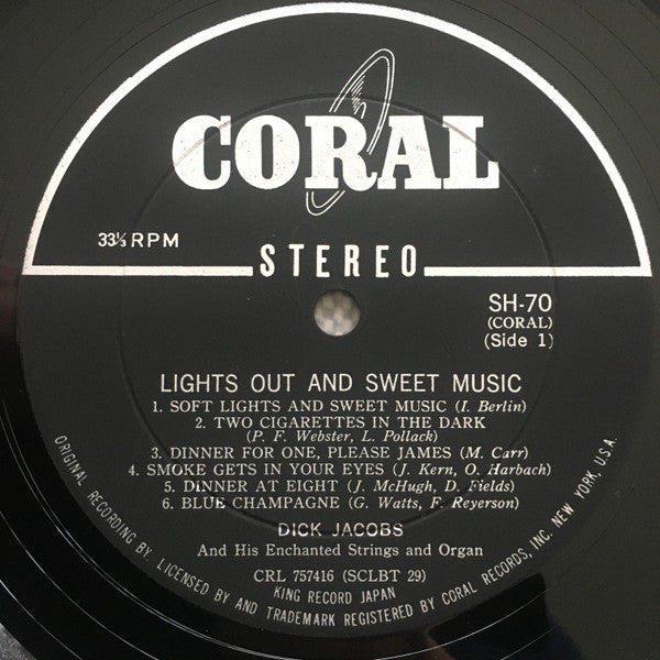 Dick Jacobs - Lights Out And Sweet Music (Vinyl, LP, Album) Good Plus (G+) / Good Plus (G+)