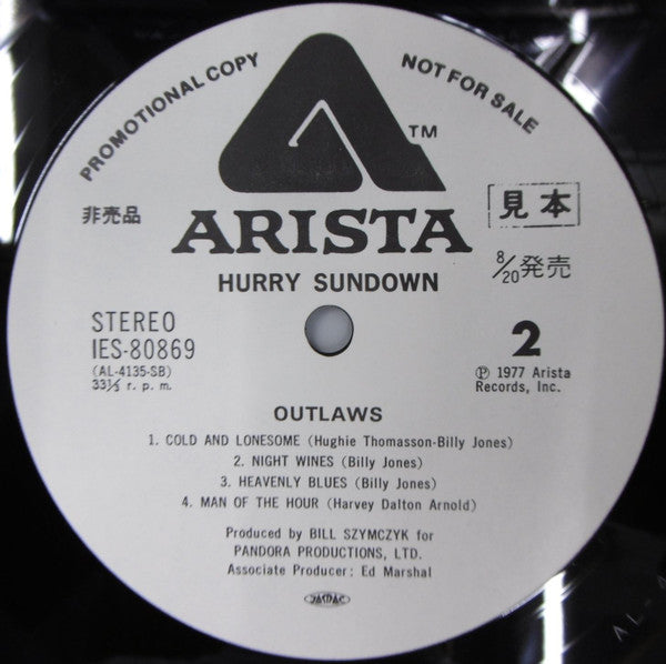 Outlaws - Hurry Sundown (Vinyl, LP, Album, Promo) Very Good Plus (VG+) / Very Good Plus (VG+)