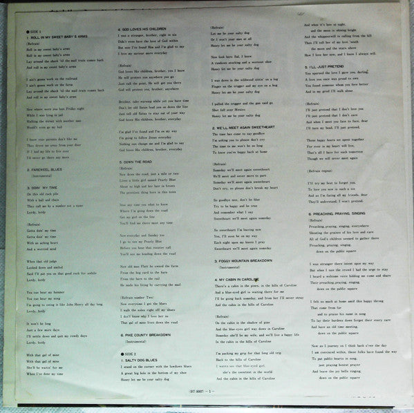 Flatt & Scruggs - Country Music (Vinyl, LP, Reissue, Mono) Very Good Plus (VG+) / Very Good Plus (VG+)