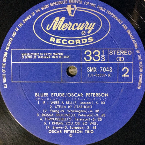 Oscar Peterson - Blues Etude = ブルース・エチュード (Vinyl, LP, Album, Stereo) Very Good Plus (VG+) / Very Good (VG)