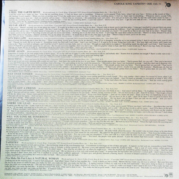 Carole King - Tapestry (Vinyl, LP, Album) Very Good Plus (VG+) / Good Plus (G+)