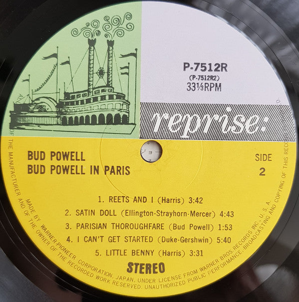 Bud Powell - Bud Powell In Paris (Vinyl, LP, Album, Reissue)