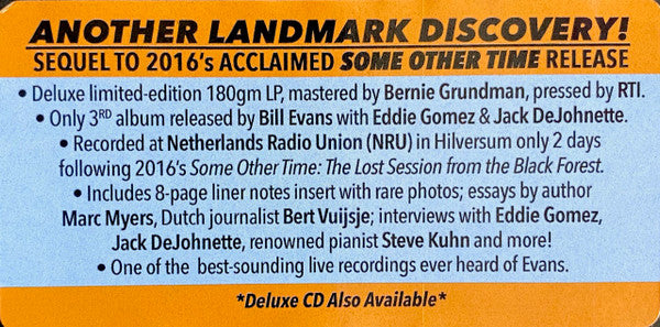Bill Evans - Another Time (The Hilversum Concert) (Vinyl, LP, Album, Record Store Day, Deluxe Edition, Limited Edition, Numbered) Very Good Plus (VG+) / Near Mint (NM or M-)