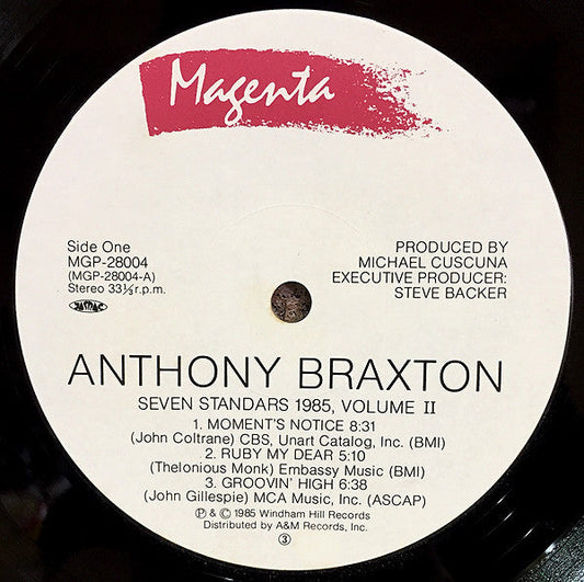 Anthony Braxton - Seven Standards 1985, Volume II (Vinyl, LP, Album) Very Good Plus (VG+) / Very Good (VG)