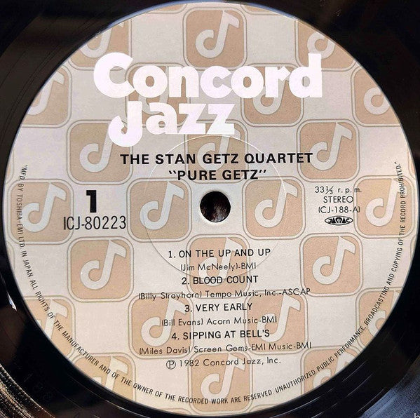 Stan Getz Quartet - Pure Getz (Vinyl, LP, Album, Stereo) Very Good (VG) / Very Good Plus (VG+)