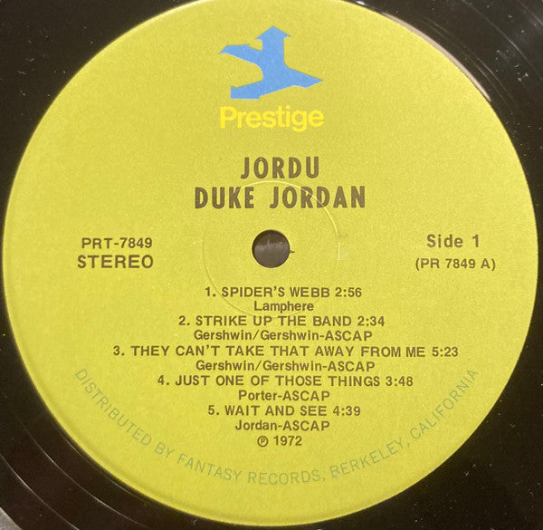 Duke Jordan - Jordu (Vinyl, LP, Compilation) Very Good Plus (VG+) / Very Good Plus (VG+)