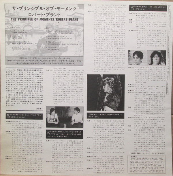 Robert Plant - The Principle Of Moments (Vinyl, LP, Album, Promo) Very Good Plus (VG+) / Very Good Plus (VG+)