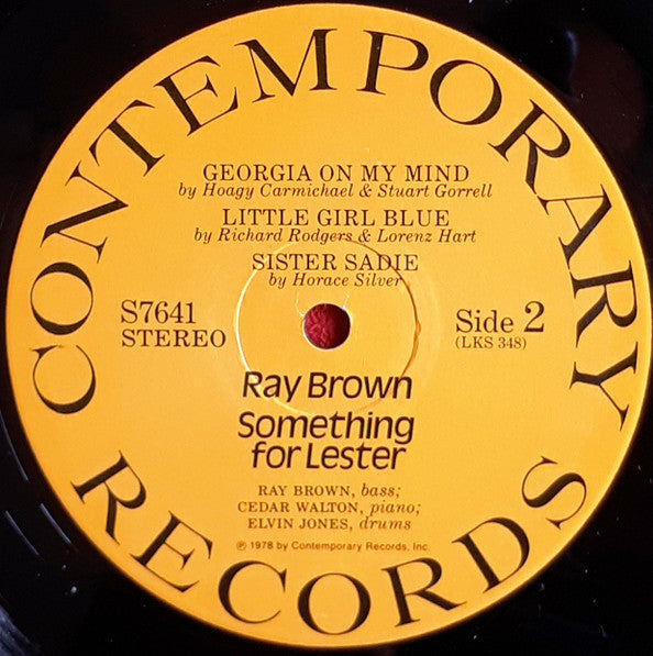 Ray Brown - Something For Lester (Vinyl, LP, Album) Very Good Plus (VG+) / Very Good Plus (VG+)