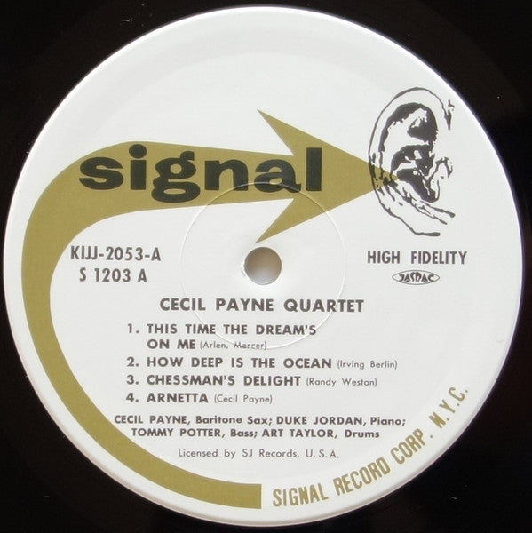 The Cecil Payne Quartet - The Cecil Payne Quartet (Vinyl, LP, Album, Reissue, Mono) Very Good Plus (VG+) / Good Plus (G+)