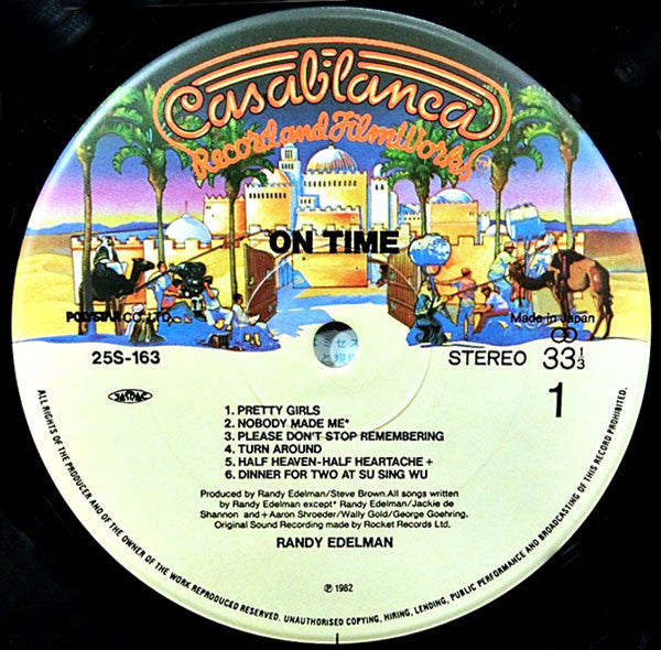 Randy Edelman - On Time (Vinyl, LP, Album) Very Good Plus (VG+) / Very Good (VG)