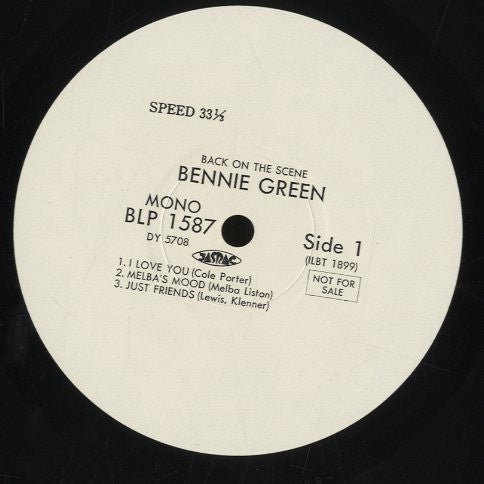 Bennie Green - Back On The Scene (Vinyl, LP, Album, Promo, Reissue,...