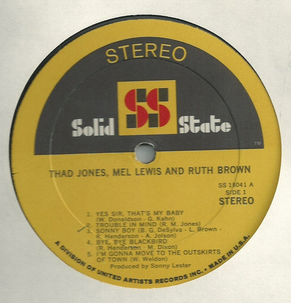 Thad Jones & Mel Lewis - The Big Band Sound Of Thad Jones • Mel Lewis Featuring Miss Ruth Brown (Vinyl, LP, Album, Stereo) Good Plus (G+) / Good Plus (G+)