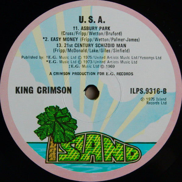 King Crimson - USA (Vinyl, LP, Album) Very Good (VG) / Very Good (VG)