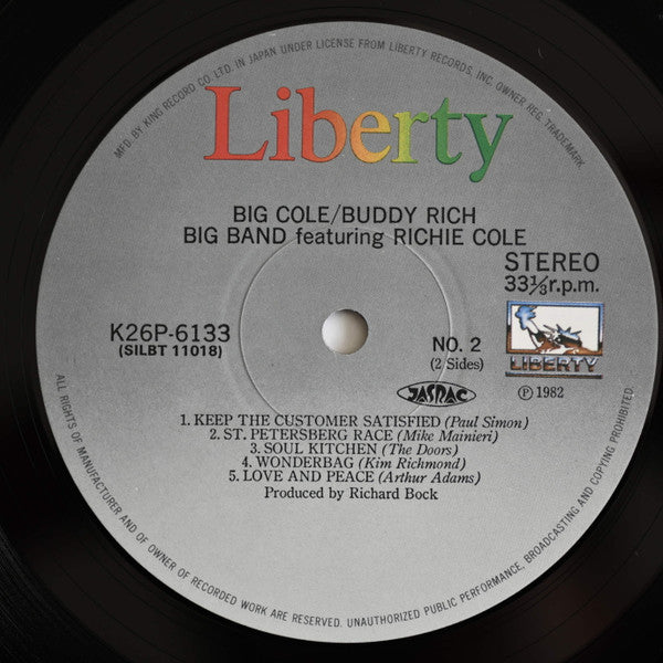 Buddy Rich Big Band - Big Cole (Vinyl, LP, Compilation) Near Mint (NM or M-) / Very Good Plus (VG+)