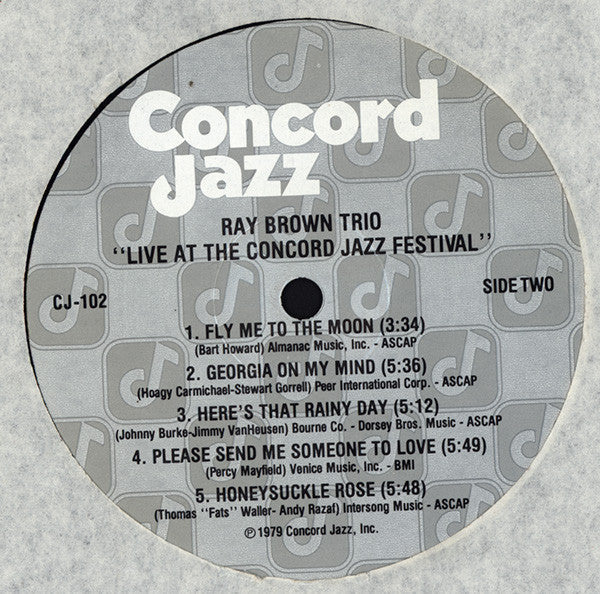 Ray Brown Trio - Live At The Concord Jazz Festival 1979 (Vinyl, LP,...