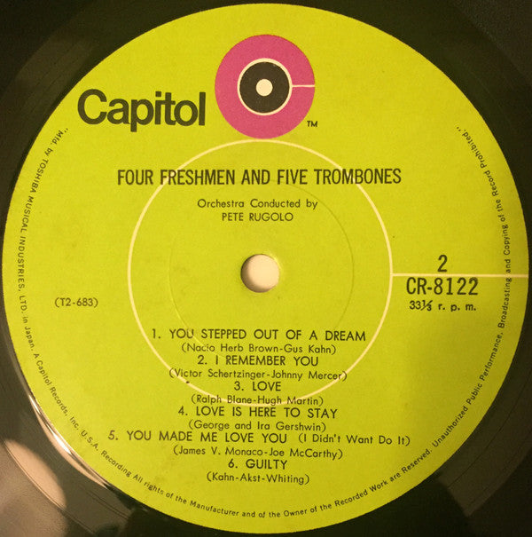 The Four Freshmen - Four Freshmen And 5 Trombones (Vinyl, LP, Album, Mono) Very Good Plus (VG+) / Very Good Plus (VG+)