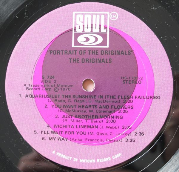 The Originals - Portrait Of The Originals (Vinyl, LP, Album) Very Good (VG) / Good Plus (G+)