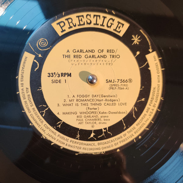 The Red Garland Trio - A Garland Of Red (Vinyl, LP, Album, Reissue, Mono) Near Mint (NM or M-) / Very Good Plus (VG+)