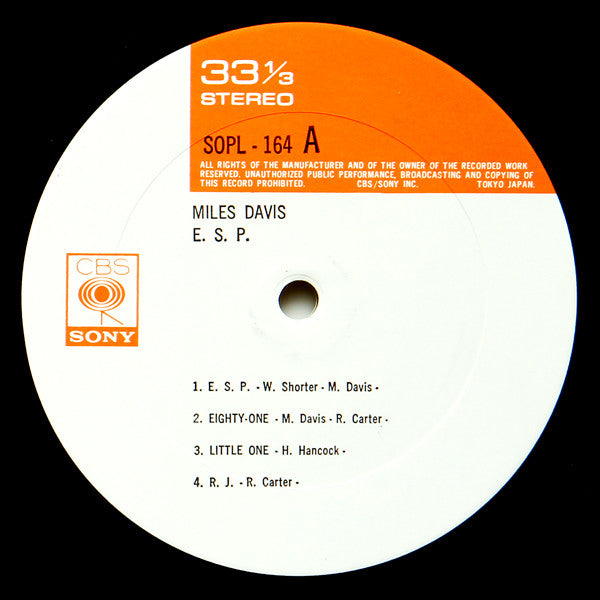 Miles Davis - E.S.P. (Vinyl, LP, Album, Reissue, Stereo)