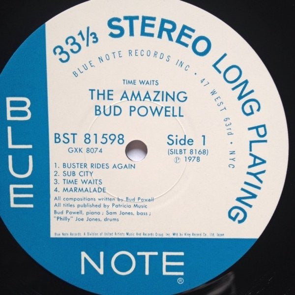 Bud Powell - The Amazing Bud Powell, Vol. 4 - Time Waits (Vinyl, LP, Album, Reissue, Stereo) Very Good Plus (VG+) / Very Good (VG)