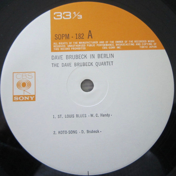 Dave Brubeck - Dave Brubeck In Berlin (Vinyl, LP, Album, Reissue, M...