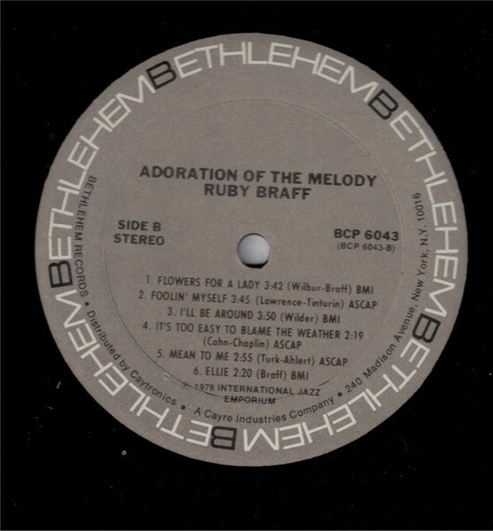 Ruby Braff - Adoration Of The Melody (Vinyl, LP, Compilation) Very Good Plus (VG+) / Very Good Plus (VG+)
