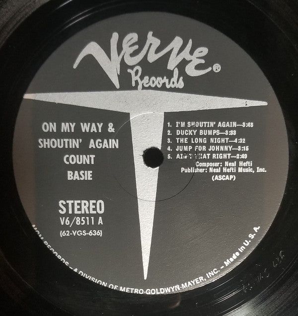 Count Basie Orchestra - On My Way & Shoutin' Again! (Vinyl, LP, Album, Stereo) Very Good Plus (VG+) / Good Plus (G+)