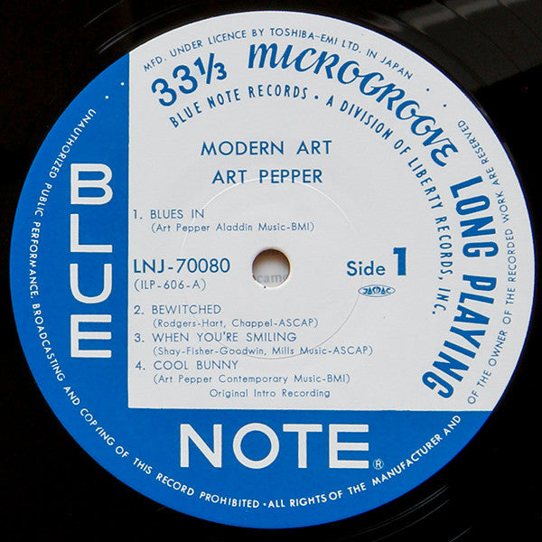 Art Pepper Quartet - Modern Art (Vinyl, LP, Album, Reissue, Mono)