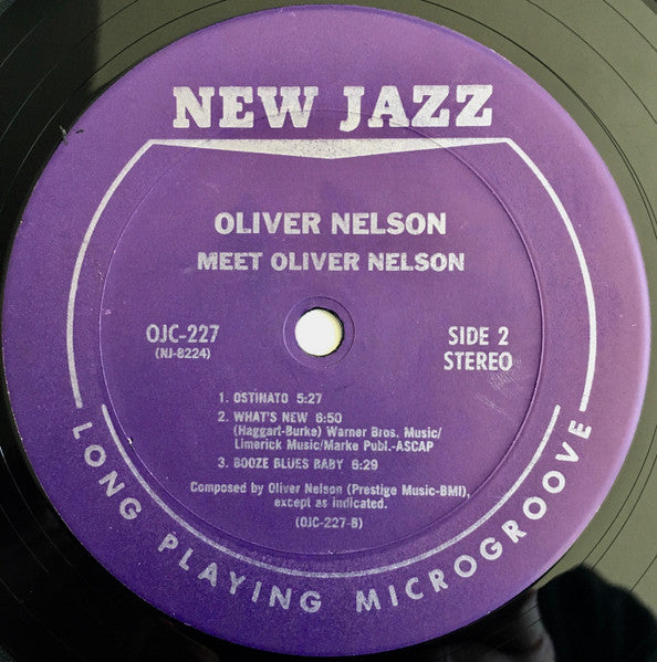 Oliver Nelson - Meet Oliver Nelson (Vinyl, LP, Album, Reissue, Stereo) Very Good (VG) / Very Good Plus (VG+)