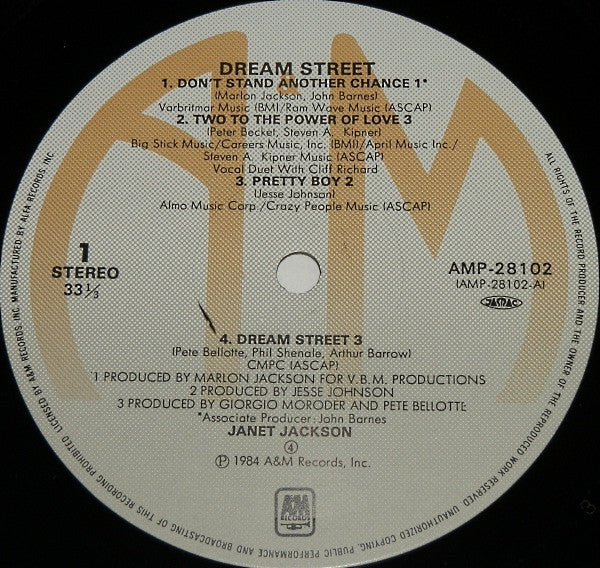 Janet Jackson - Dream Street = ドリーム・ストリート (Vinyl, LP, Album) Very Good Plus (VG+) / Very Good Plus (VG+)