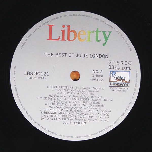 Julie London - The Best Of (Vinyl, LP, Compilation) Very Good (VG) / Very Good Plus (VG+)
