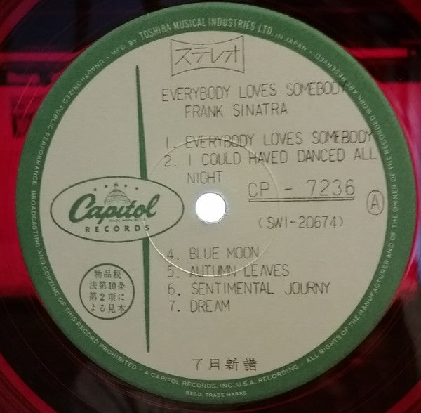 Frank Sinatra - Everybody Loves Somebody (Vinyl, LP, Compilation, Test Pressing, Stereo) Very Good Plus (VG+) / Very Good (VG)