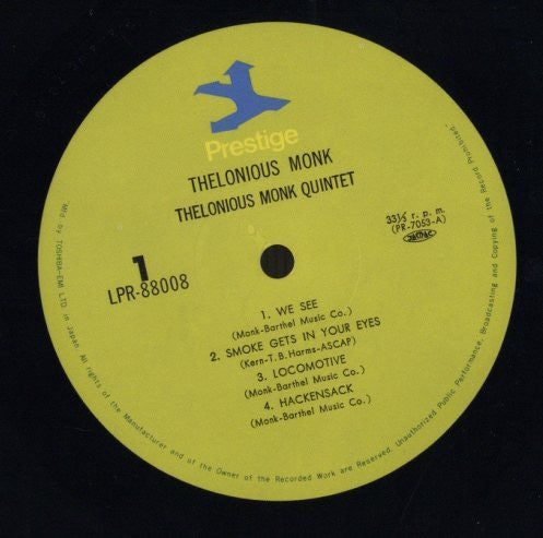 Thelonious Monk - Thelonious Monk (Vinyl, LP, Compilation, Reissue, Mono) Very Good Plus (VG+) / Very Good (VG)