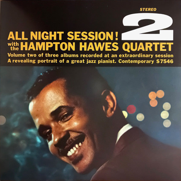 Hampton Hawes Quartet - All Night Session, Vol. 2 (Vinyl, LP, Album, Reissue, Remastered) Very Good Plus (VG+) / Very Good Plus (VG+)