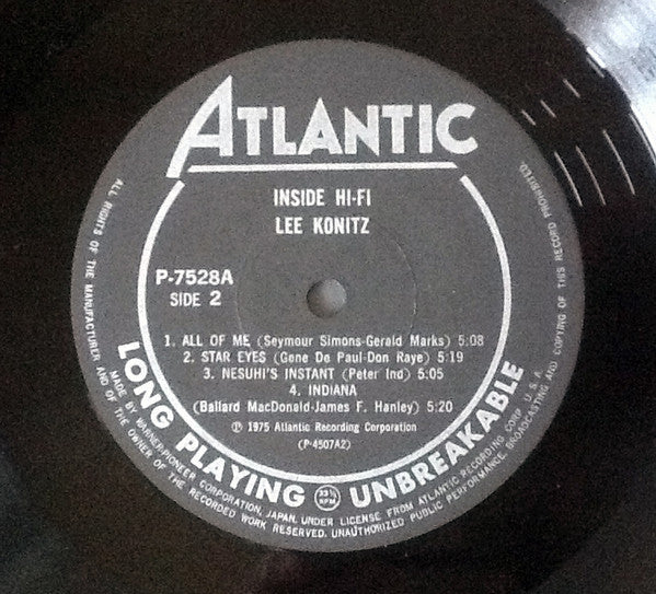 Lee Konitz - Inside Hi-Fi (Vinyl, LP, Album, Mono, Reissue)