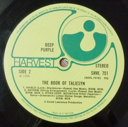 Deep Purple - The Book Of Taliesyn (Vinyl, LP, Album, Repress, Stereo) Near Mint (NM or M-) / Very Good Plus (VG+)