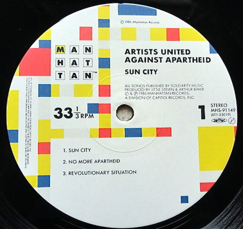 Artists United Against Apartheid - Sun City (Vinyl, LP, Album) Very Good Plus (VG+) / Very Good (VG)