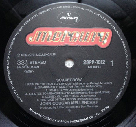 John Cougar Mellencamp - Scarecrow (Vinyl, LP, Album) Very Good (VG) / Very Good (VG)