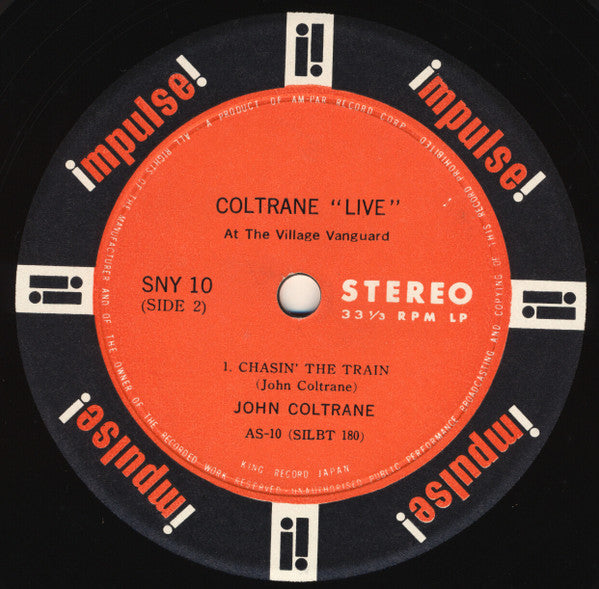 John Coltrane - "Live" At The Village Vanguard (Vinyl, LP, Album, Stereo) Very Good Plus (VG+) / Good (G)