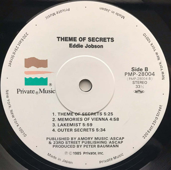 Eddie Jobson - Theme Of Secrets (Vinyl, LP, Album) Very Good Plus (VG+) / Very Good (VG)