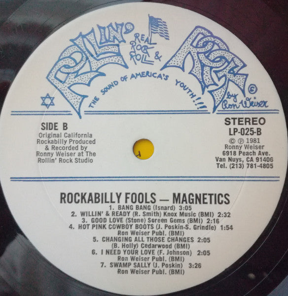 The Magnetics (9) - Rockabilly Fools (Vinyl, LP, Album) Very Good Plus (VG+) / Very Good (VG)