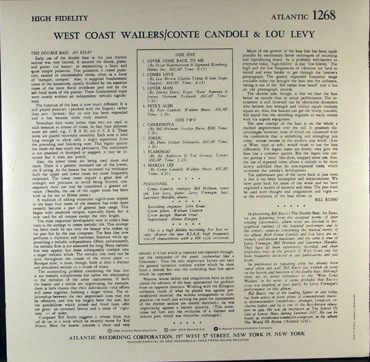 Conte Candoli - West Coast Wailers (Vinyl, LP, Album, Reissue) Very Good Plus (VG+) / Very Good Plus (VG+)