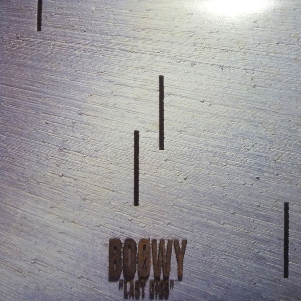 Boøwy - "Last Gigs" (Vinyl, LP, Album, Stereo) Very Good Plus (VG+) / Very Good Plus (VG+)