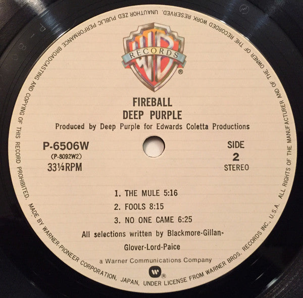 Deep Purple - Fireball (Vinyl, LP, Album, Limited Edition, Reissue)
