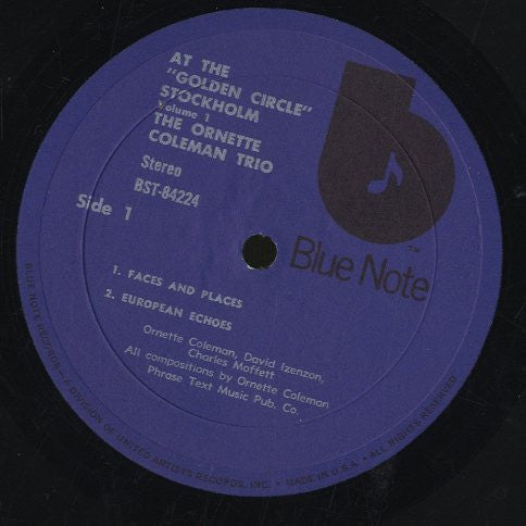 The Ornette Coleman Trio - At The "Golden Circle" Stockholm - Volum...